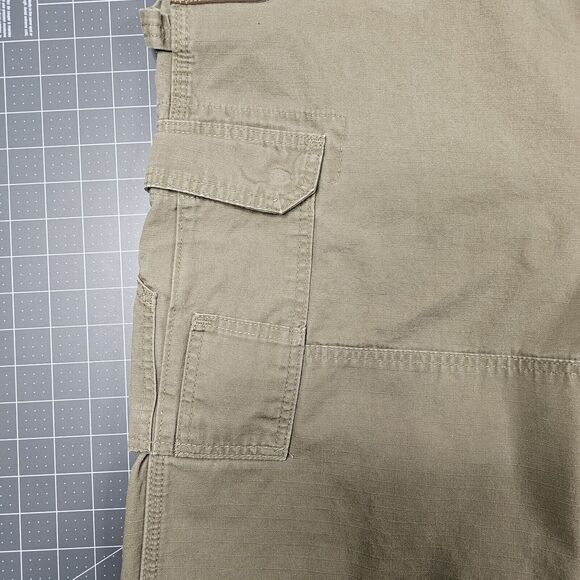 Wrangler Riggs Pants 44x34 Double Knee Cargo Ripstop Canvas Workwear Y2K Biker - Picture 3 of 16